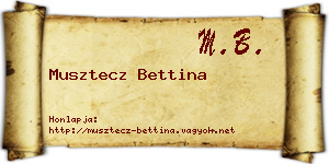 Musztecz Bettina névjegykártya